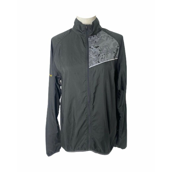 Nike Men’s Windbreaker Jacket Grey Fit Storm Athletic Full Zip Size Large - Picture 1 of 8